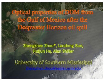 Optical properties of the DOM from the Gulf of Mexico after the ...