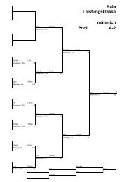 Kata Leistungsklasse männlich Pool: A-2