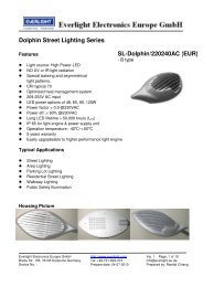 Dolphin Street Lighting Series SL-Dolphin ... - Everlight.com