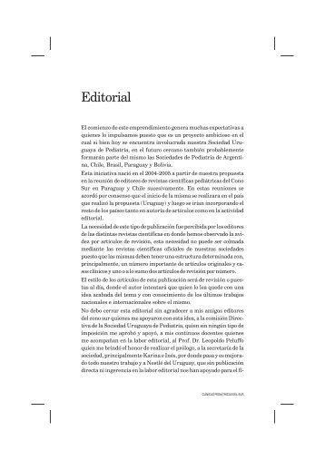 Editorial - Sociedad Uruguaya de Pediatria