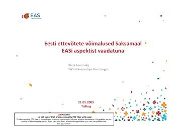 Eesti ettevõtete võimalused Saksamaal EASi aspektist vaadatuna