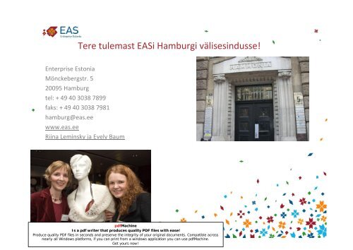 Eesti ettevõtete võimalused Saksamaal EASi aspektist vaadatuna