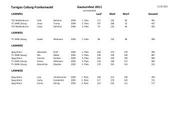 Turngau Coburg-Frankenwald Gauturnfest 2011