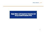 Bajaj Allianz Life Insurance Company Ltd Group Credit Protection ...