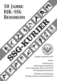 SSG-KURIER - DJK-SSG Bensheim