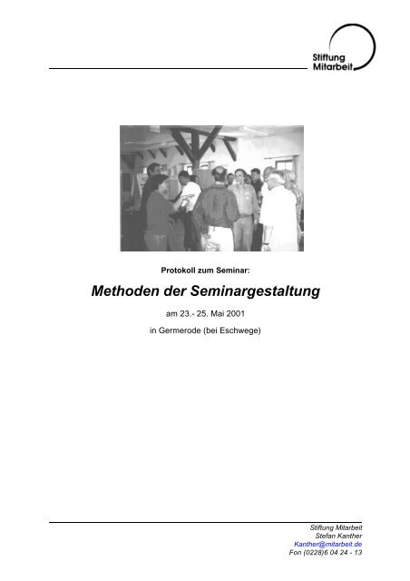 Methoden der Seminargestaltung