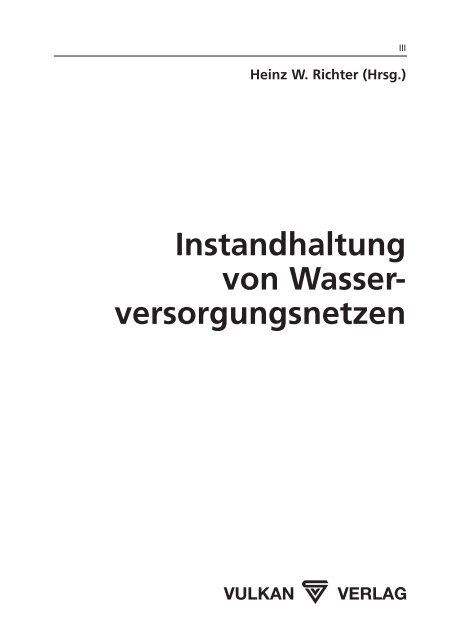 Instandhaltung von Wasser- versorgungsnetzen - Nodig-Bau.de