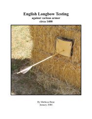 English Longbow Testing - the Current Middle Ages