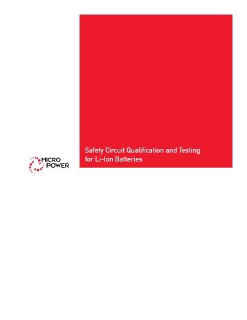 Safety Circuit Qualification and Testing for Li-Ion Batteries