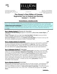 Trip Itinerary (PDF fromat) - Queen's Own Rifles of Canada