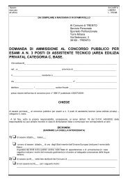 domanda di ammissione al concorso pubblico per esami a n. 3 posti ...