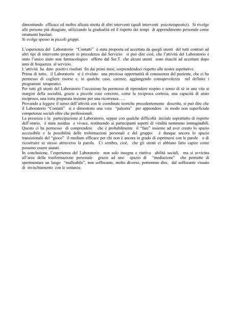 IL PROGETTO CONTATTI - Dronet