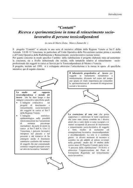 IL PROGETTO CONTATTI - Dronet