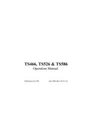 TS466, TS526 & TS586 Operator Manual - Twose