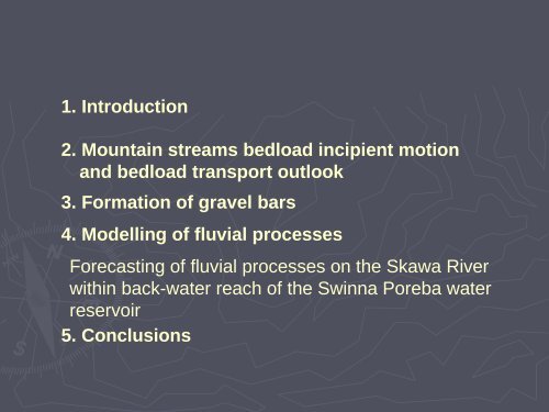 3. Formation of gravel bars