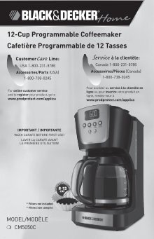 BLACK+DECKER Coffee Maker Programmable 12 Cup DCM100BC Black