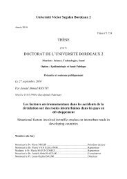 thèse doctorat de l'université bordeaux 2 - ISPED-Enseignement à ...