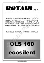 Rotair OLS160 Parts - Global Construction Plant & Equipment Ltd