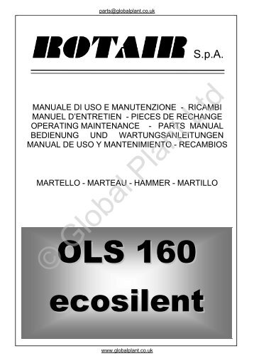 Rotair OLS160 Parts - Global Construction Plant & Equipment Ltd