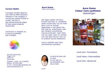 Aura-Soma Colour Care systheem Opleidingen - Spirits of Colour