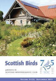Scottish Birds 31:3 (2011) - The Scottish Ornithologists' Club