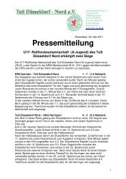 Pressemitteilung U17- Rollhockeymannschaft (A-Jugend) des TuS ...