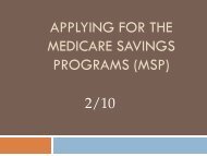 applying for the medicare savings programs (msp) - State of Illinois