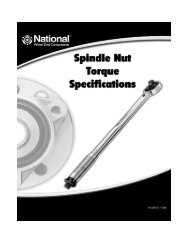 Spindle Nut Torque Specifications - Speedway Auto Parts