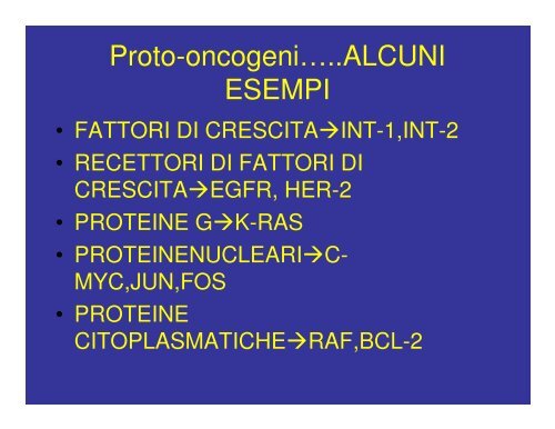 LA MALATTIA NEOPLASTICA: concetti generali ... - Oncologia Rimini