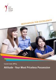 Attitude - Your Most Priceless Possession - Civil Service College