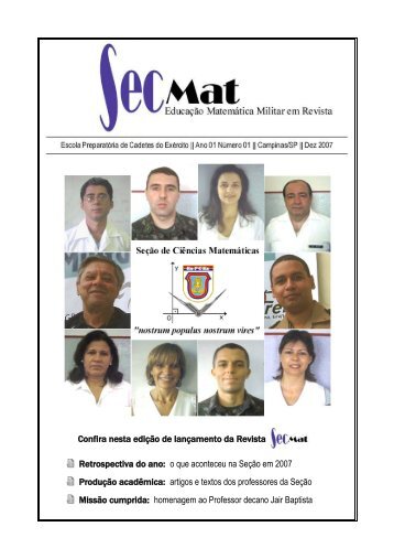 SecMat: EducaÃ§Ã£o MatemÃ¡tica Militar em Revista 2007, da EsPCEx
