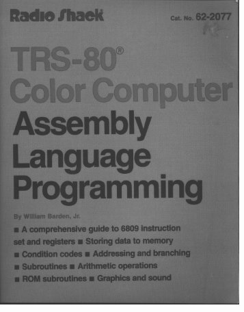 Color Computer Assembly Language Programming (1983) (William ...