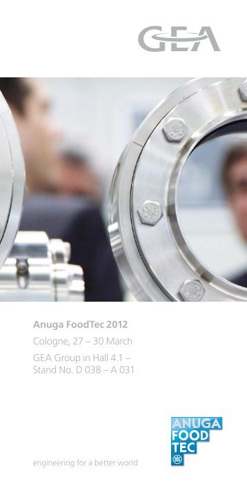 Anuga FoodTec 2012 - GEA Westfalia Separator Group
