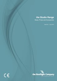 the Studio Range - The Rooflight Company