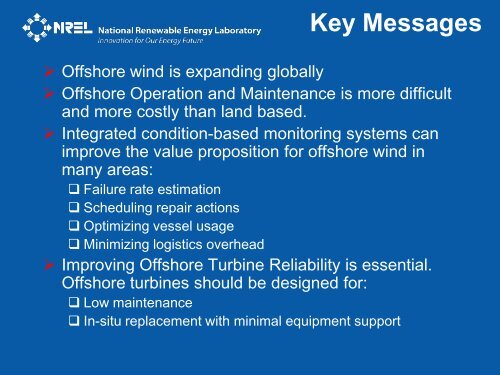 Offshore Wind O&M Challenges - NREL