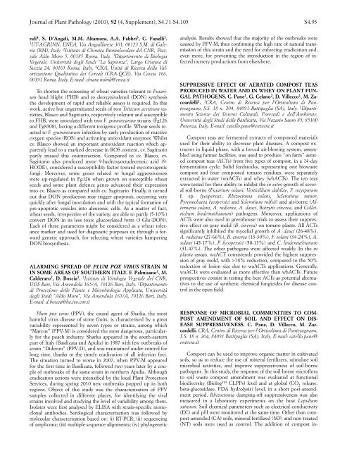 Journal of Plant Pathology (2010), 92 (4, Supplement ... - Sipav.org