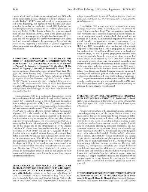 Journal of Plant Pathology (2010), 92 (4, Supplement ... - Sipav.org