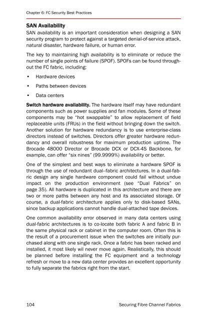 SECURING FIBRE CHANNEL FABRICS - Brocade