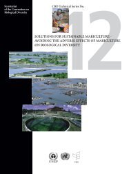 Solutions for sustainable mariculture - Convention on Biological ...