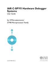 IAR C-SPY® Hardware Debugger Systems User Guide