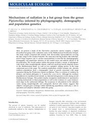 Mechanisms of radiation in a bat group from the genus Pipistrellus ...