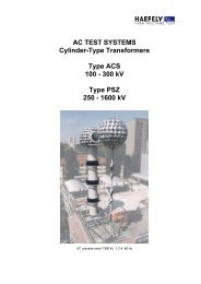 AC Test Systems, Type ACS 100 - 300 kV, Type ... - Haefely Test AG