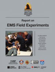 Report on EMS Field Experiments - International Association of Fire ...