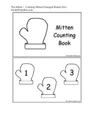 The Mitten :: Counting Mittens Emergent Reader ... - Kinder Printables