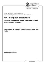 MA in English Literature - My.Anglia Homepage - Anglia Ruskin ...