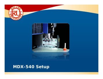 MDX-540 Setup Guide - Support