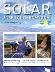 SEI Outreach - Solar Energy International