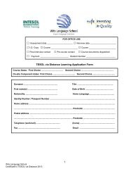 1 TESOL via Distance Learning Application Form - Wits Language ...