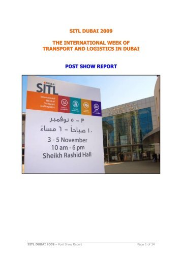 POST SHOW REPORT - SITL Dubai