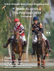 B. Grimm Thai Polo Open 2013 - Bangkok Post